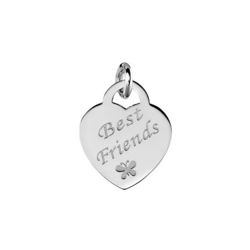 Best Friends Sterling Silver Heart - Nangar Gems