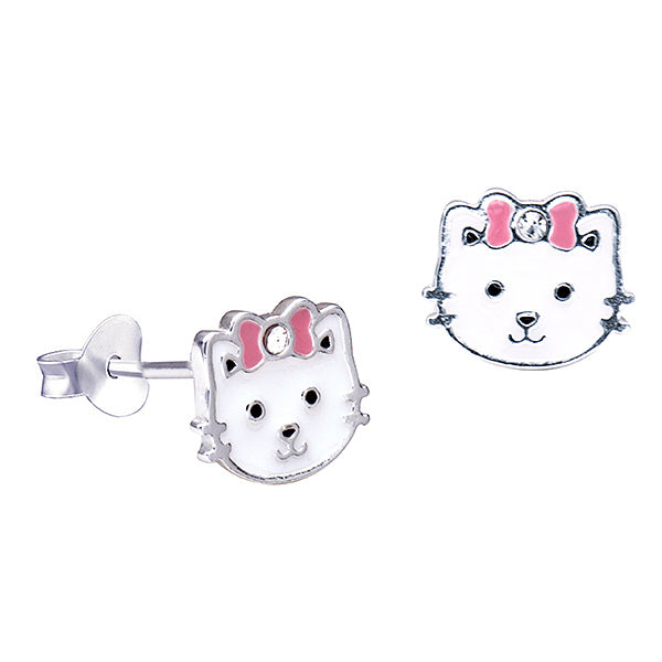 Silver Cat Studs - Nangar Gems