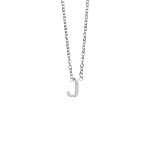 Silver mini J necklace