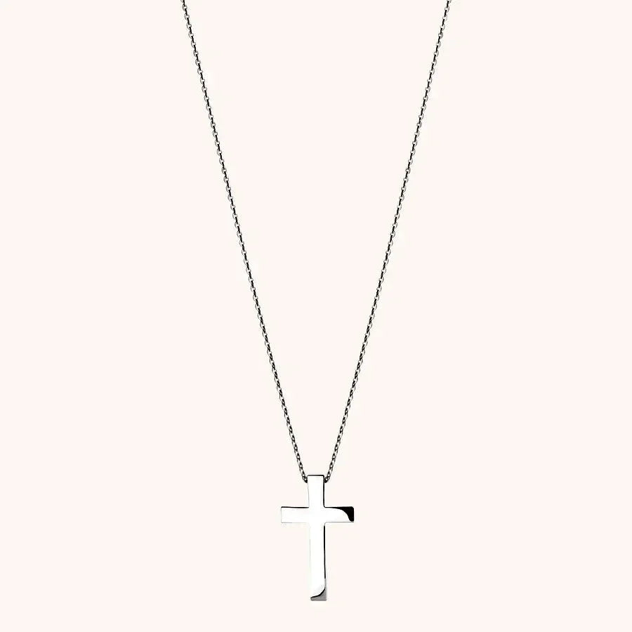 NAJO The Cross Mens Silver Necklace (55cm)