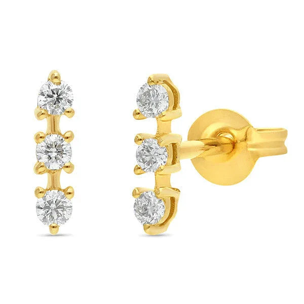 0.18ct Diamond Stud Earrings in 9ct Yellow Gold