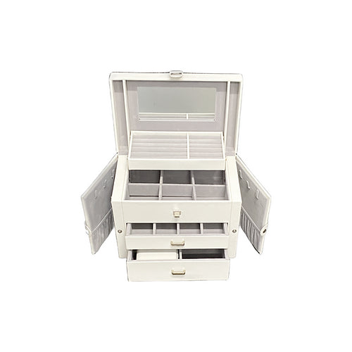 White Large Jewellery Box With Travel