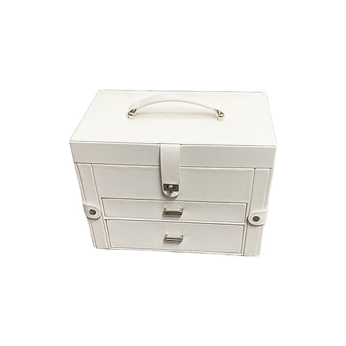 White Large Jewellery Box With Travel