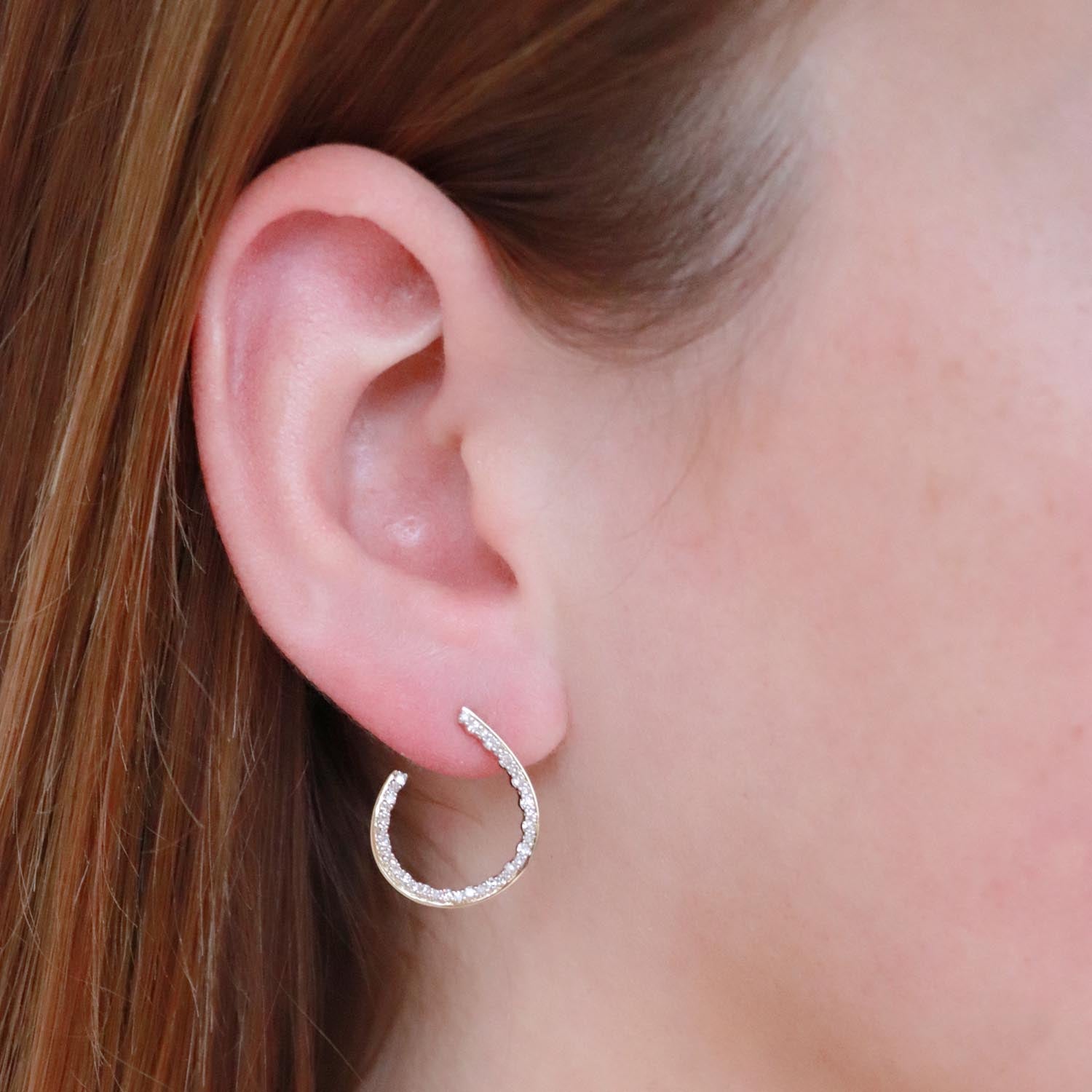 Earrings with 0.33ct Diamonds in 9K Yellow Gold
