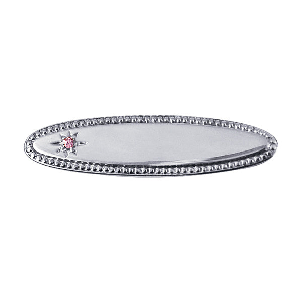 Oval Baby Brooch With Pink CZ - Nangar Gems