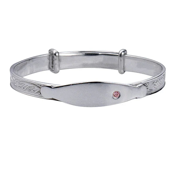 Expandable Bangle with ID Plate - Nangar Gems