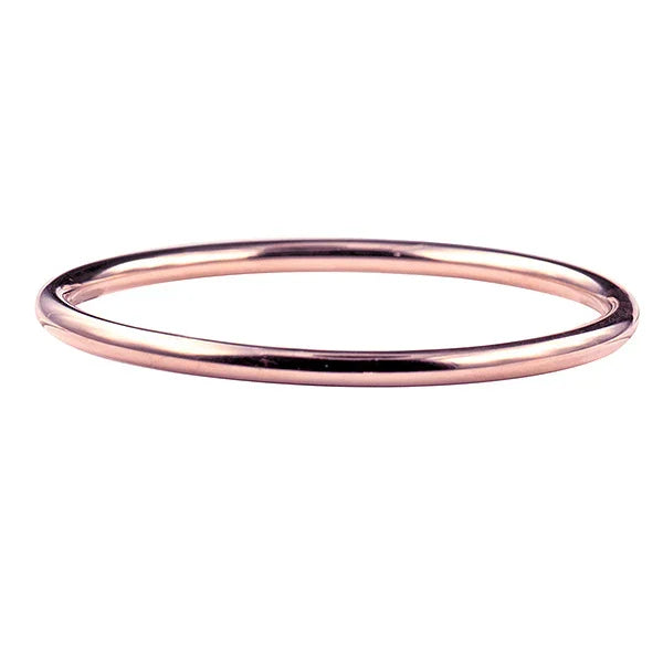 Stainless Steel Rose Plated Bangle - Nangar Gems