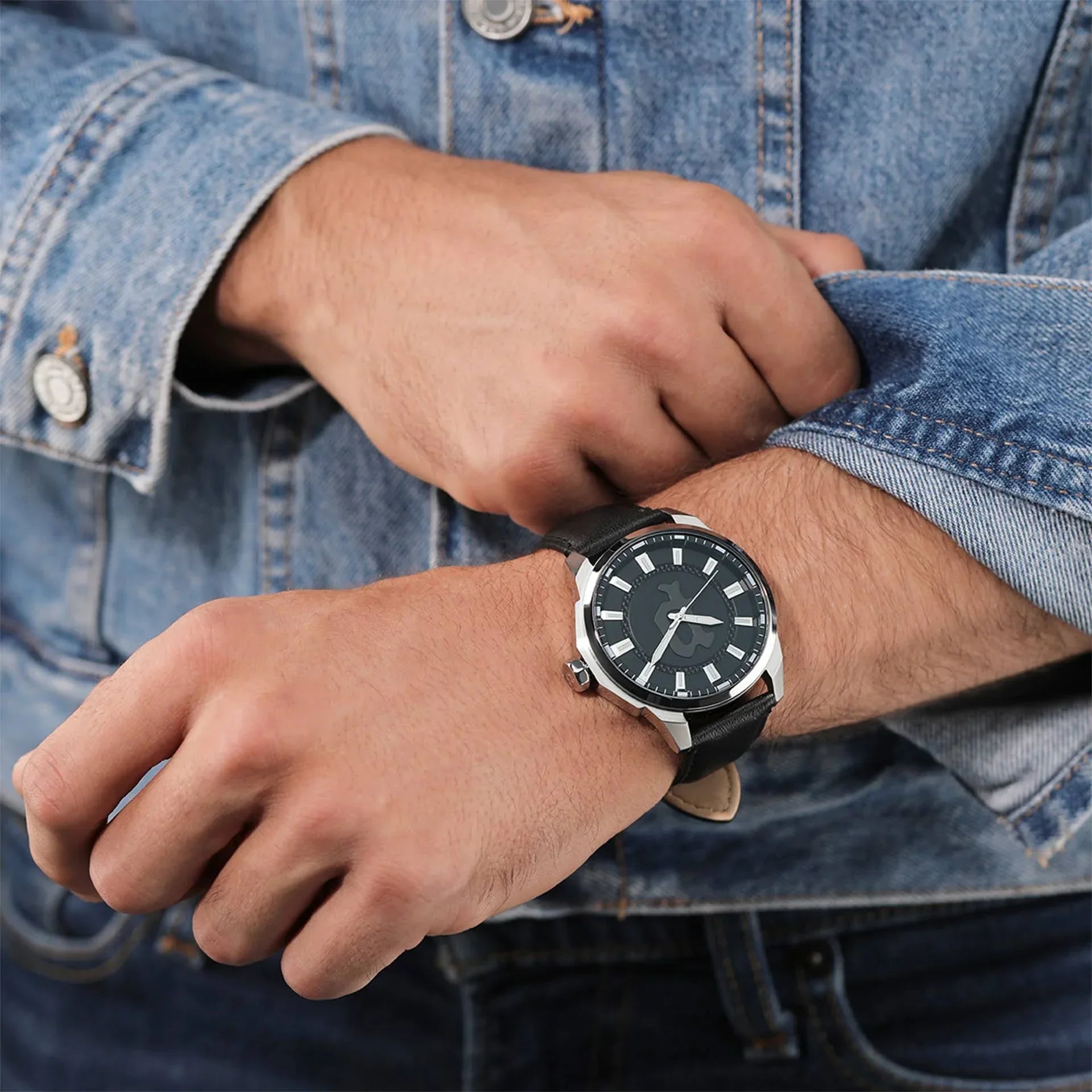 #2A KAWEKA BLK DI BLK LEA STP 46MM