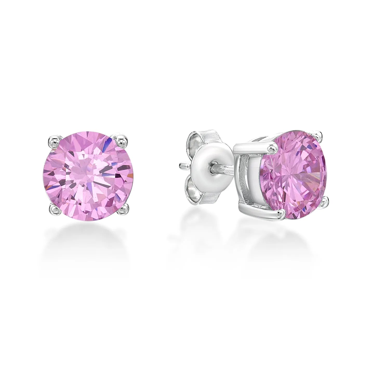 October Birthstone Silver 5mm CZ Studs