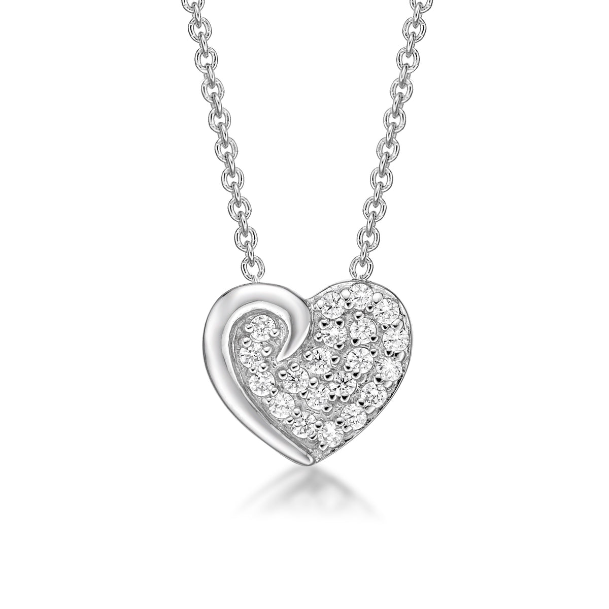 Silver Childs Heart Necklace - Nangar Gems