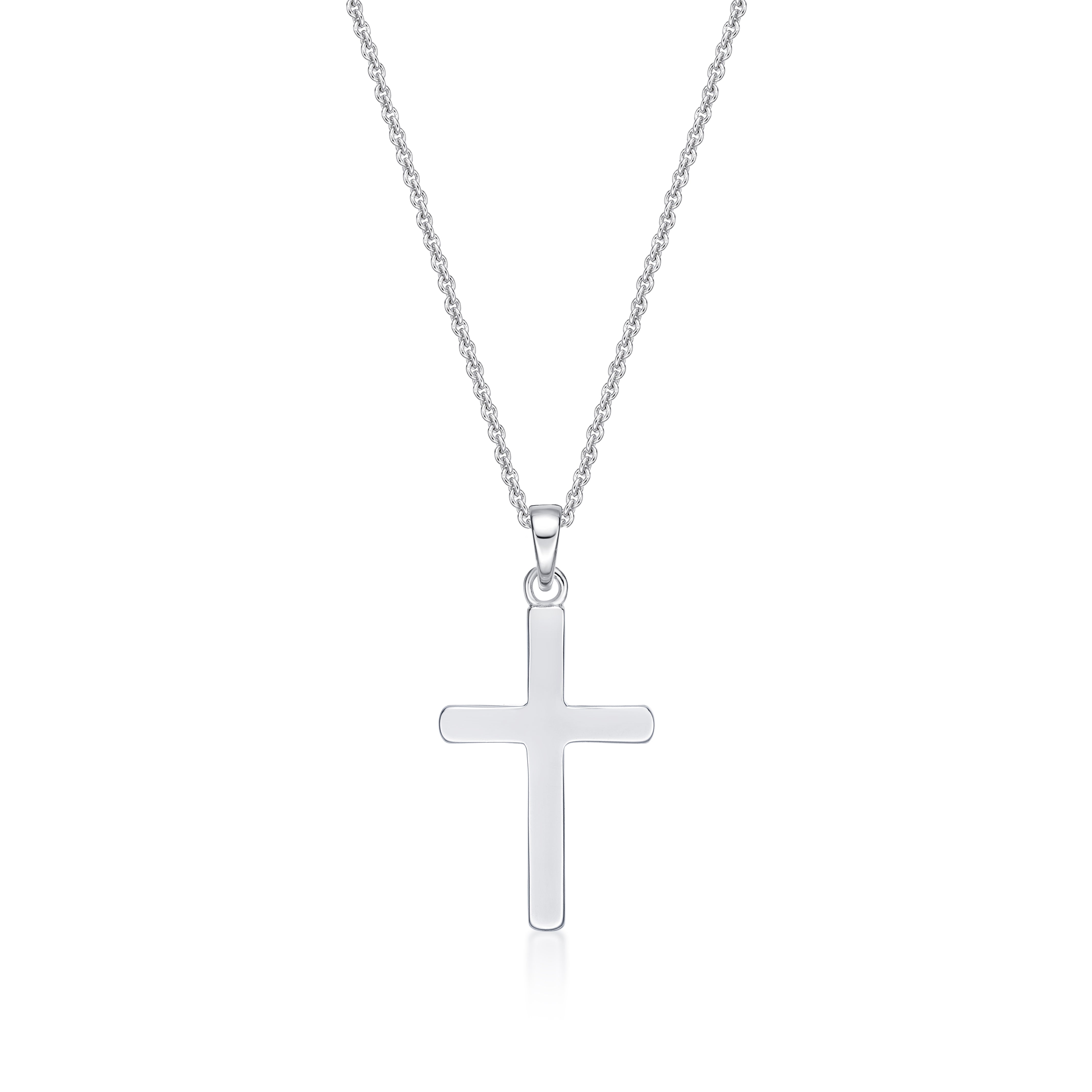 Silver Plain Cross Necklace