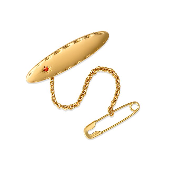 Thomas Red Stone Oval Childrens Brooch
