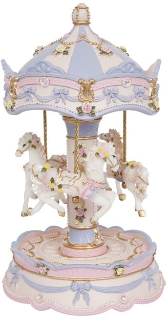 Carousel With Purple Bows
