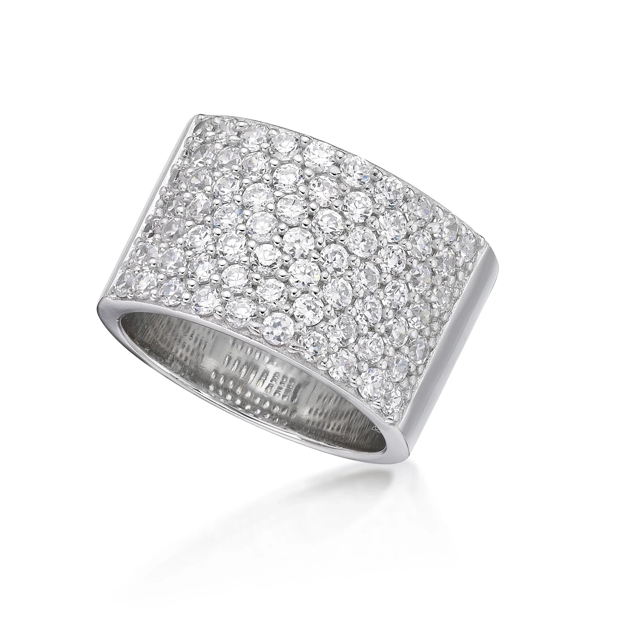 Silver 13mm Pave Dress Ring
