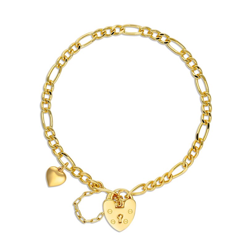Brooklyn Figaro Bracelet 1+3 with Heart Charm