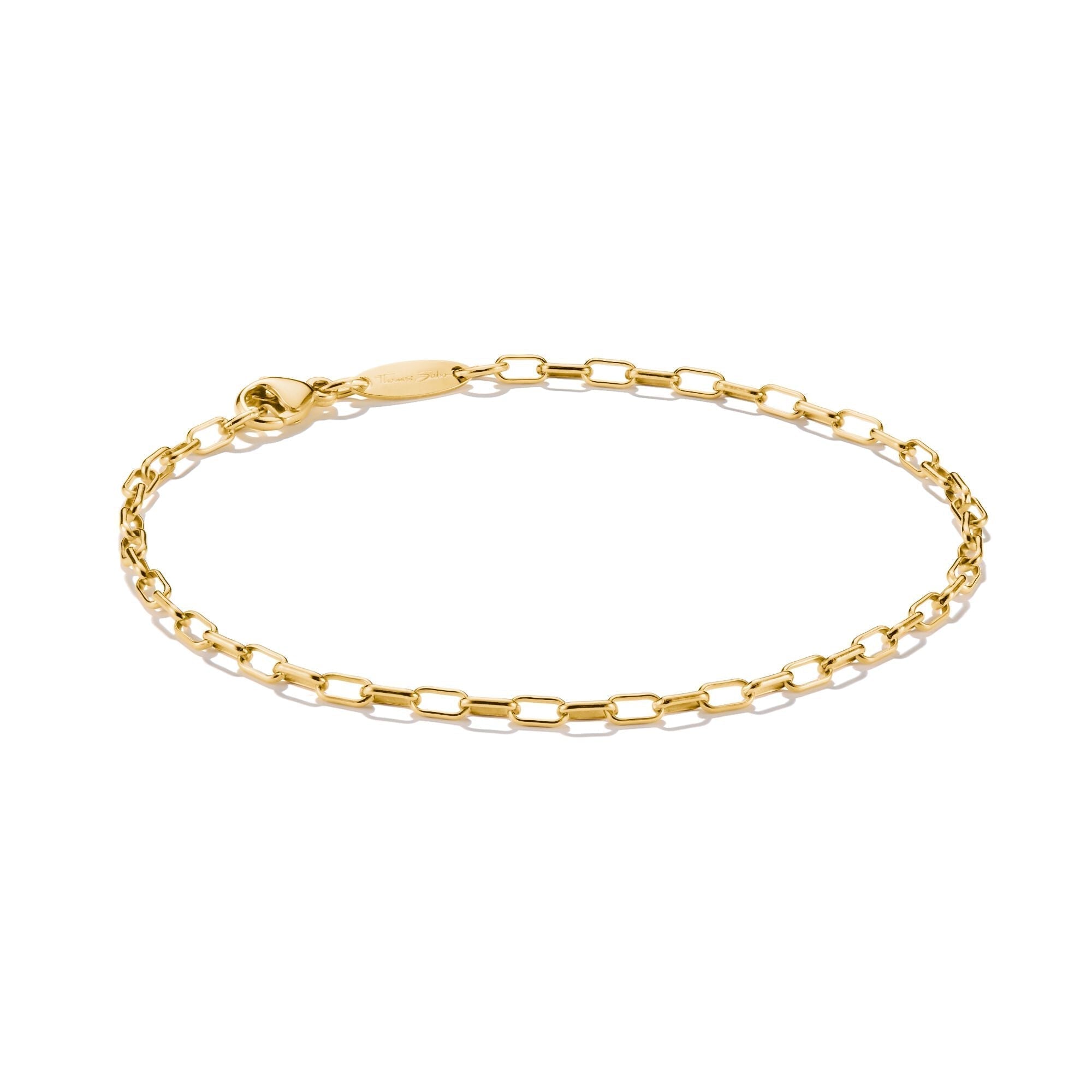 THOMAS SABO Charm bracelet paperclip Gold