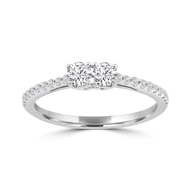 Diamond Ring with 0.415ct Diamonds in 9ct White Gold