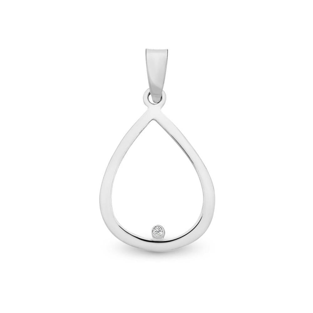Sterling Silver Diamond Pendant