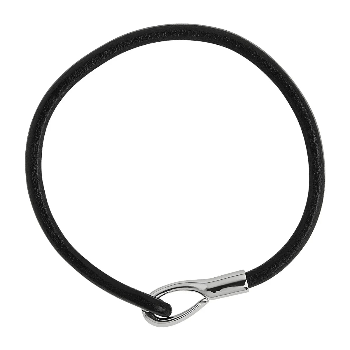Kinship Men’s Leather and Steel Bracelet