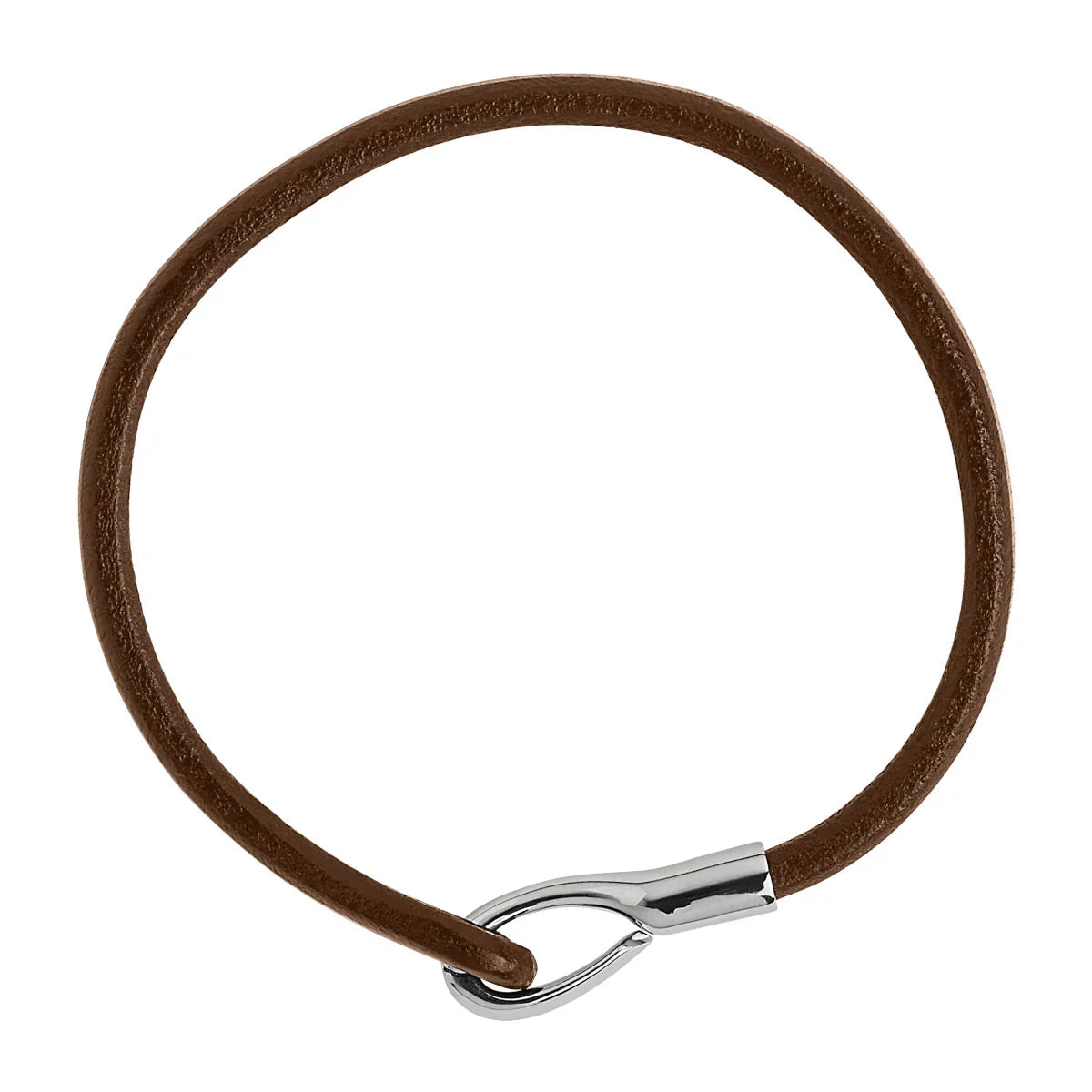 Kinship Men’s Leather and Steel Bracelet