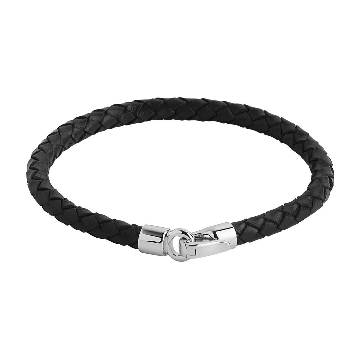 The Mariner Men’s Plaited Leather and Steel Bracelet