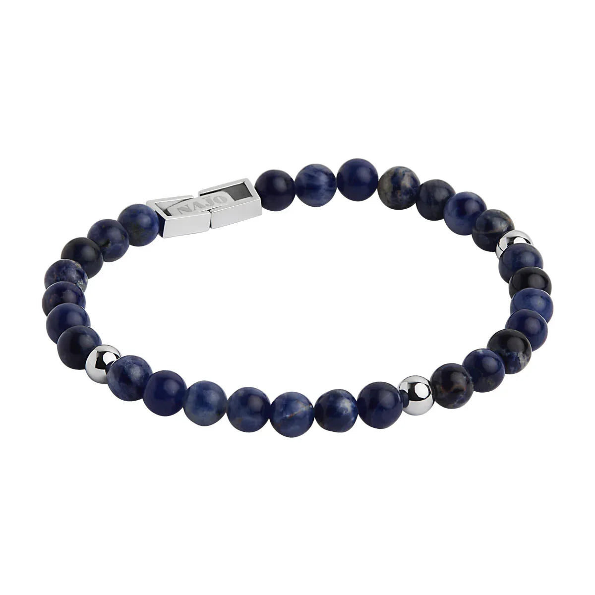 NAJO Atlas Men's 6mm Beaded Sodalite Bracelet