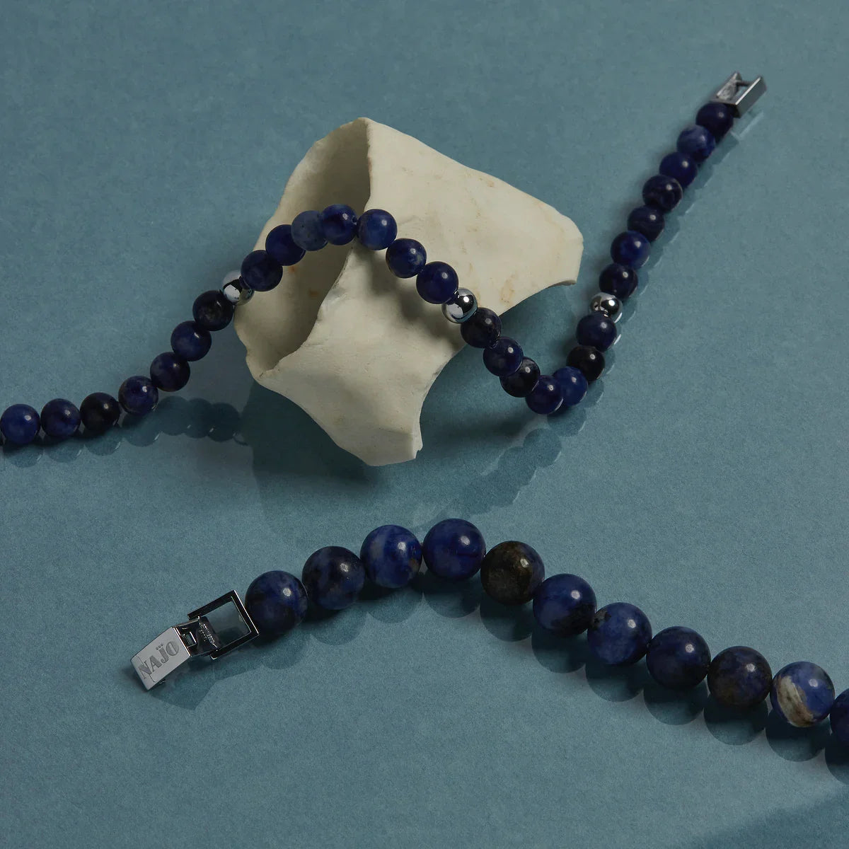 NAJO Atlas Men's 6mm Beaded Sodalite Bracelet