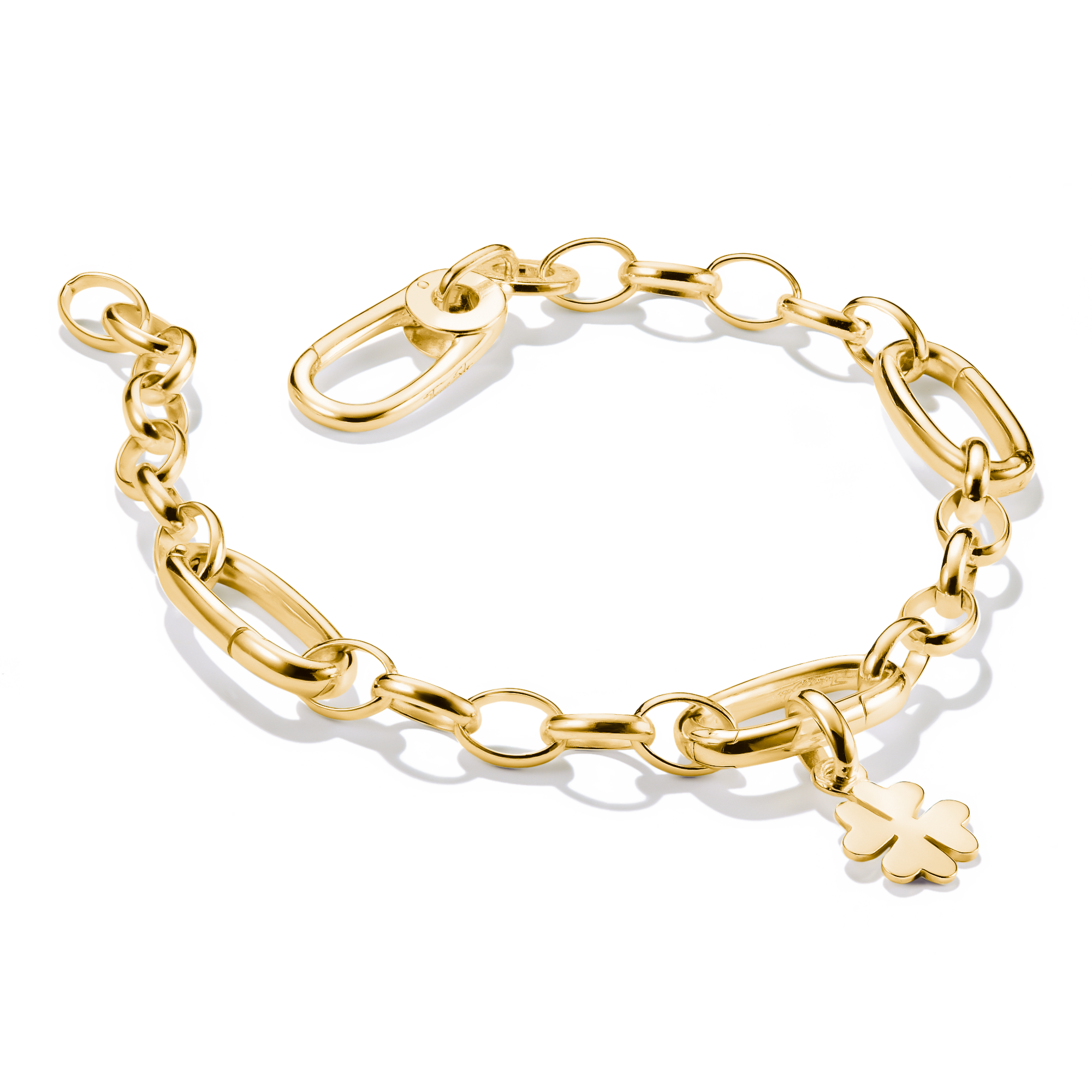 THOMAS SABO Charm bracelet with three Connect links Gold