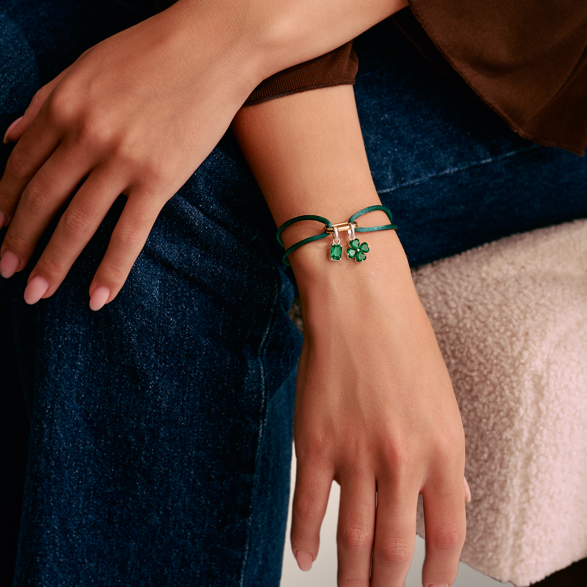 THOMAS SABO Connect Textile Bracelet Green