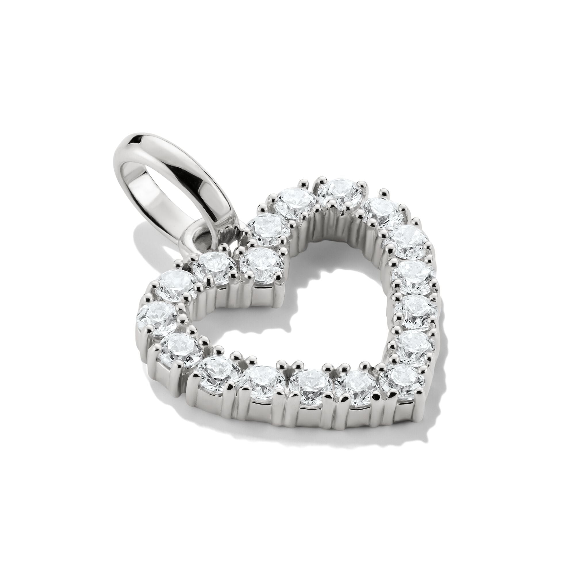 THOMAS SABO Connect Charm heart with white stones