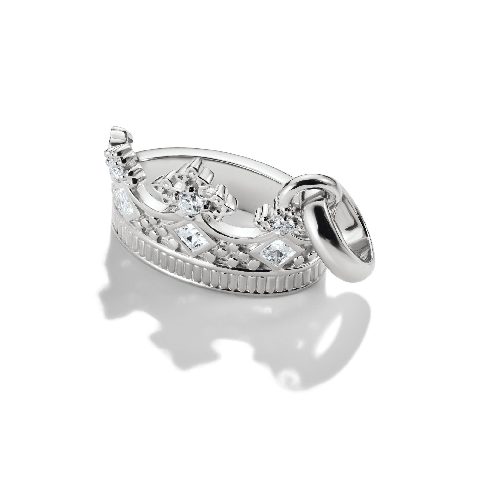 THOMAS SABO Connect Charm crown with stones silver