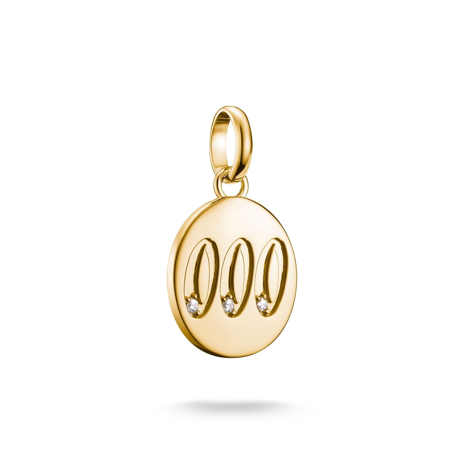THOMAS SABO Connect Charm angel number 000 with stones Gold