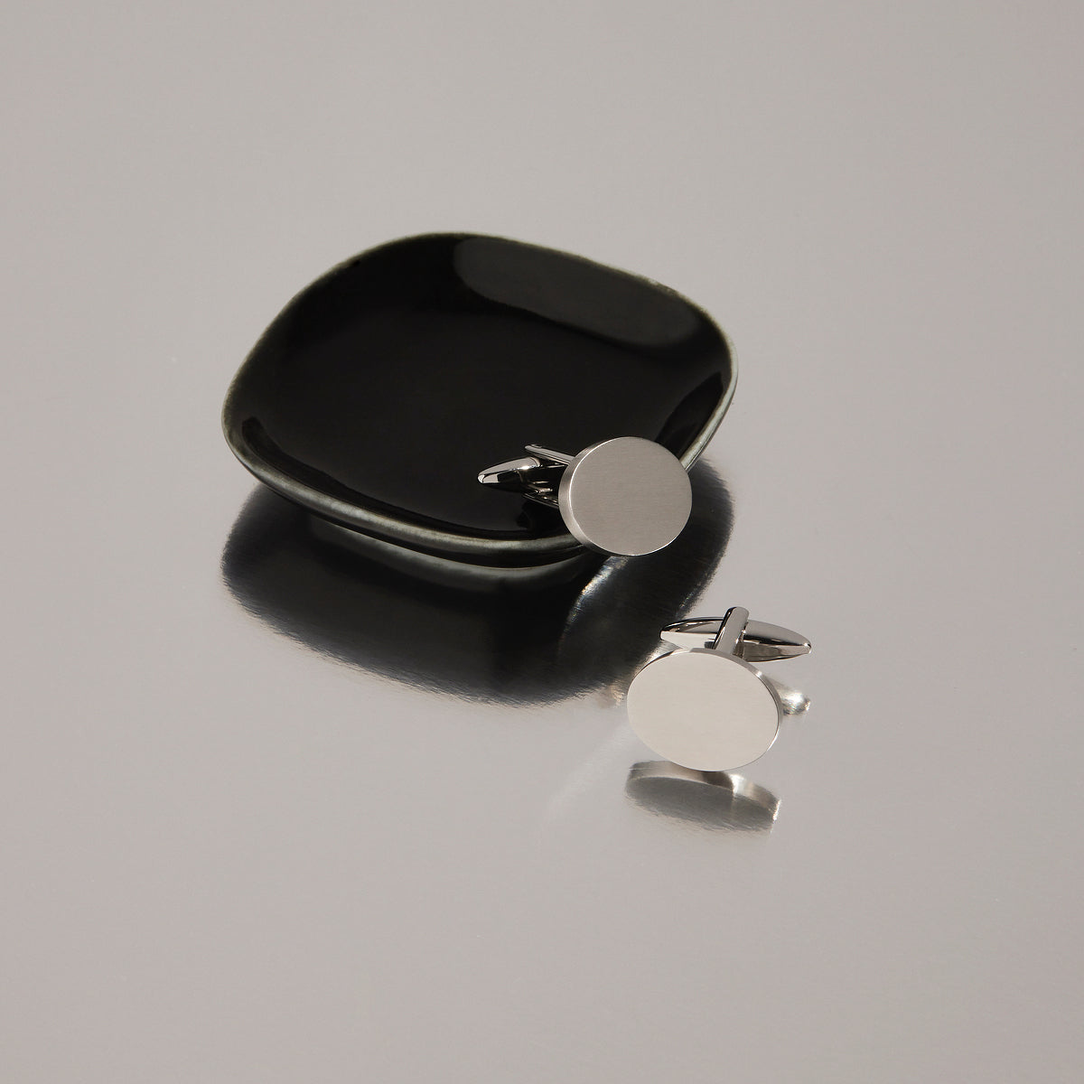 NAJO Orion Men's Brushed Stainless Steel Cufflinks