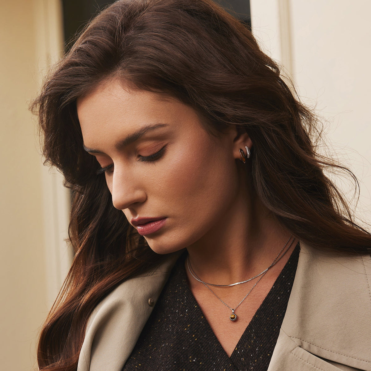 Ania Haie Silver Flat S Link Chain Necklace