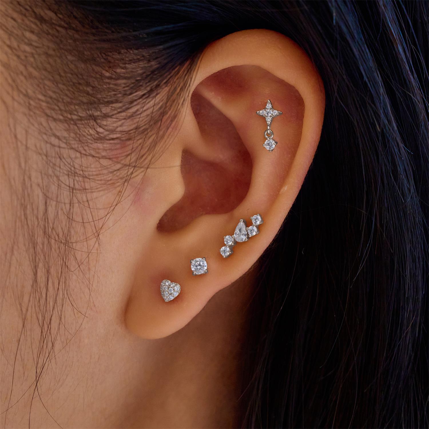 Ania Haie Silver Constellation Barbell Single Earring