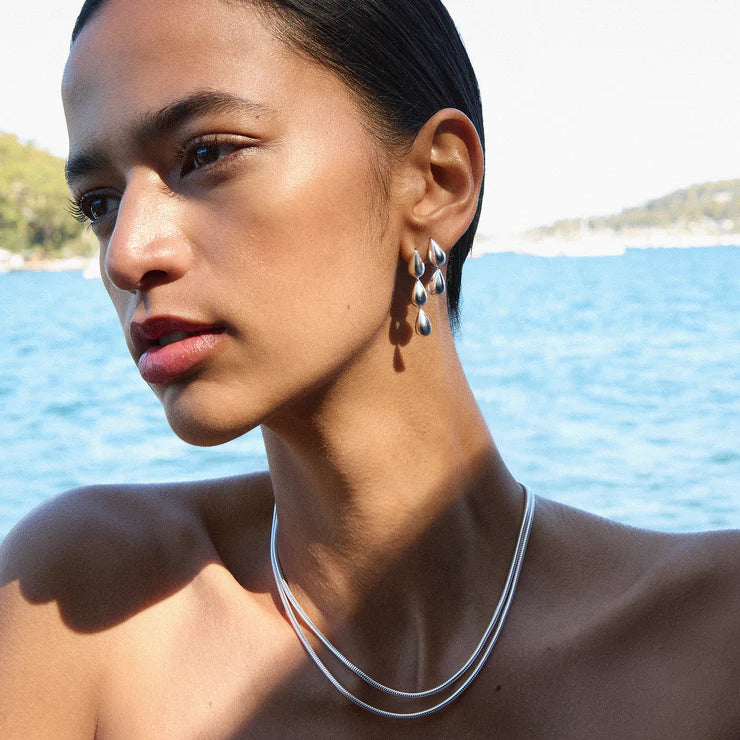 Liora Triple Drop Stud Earring