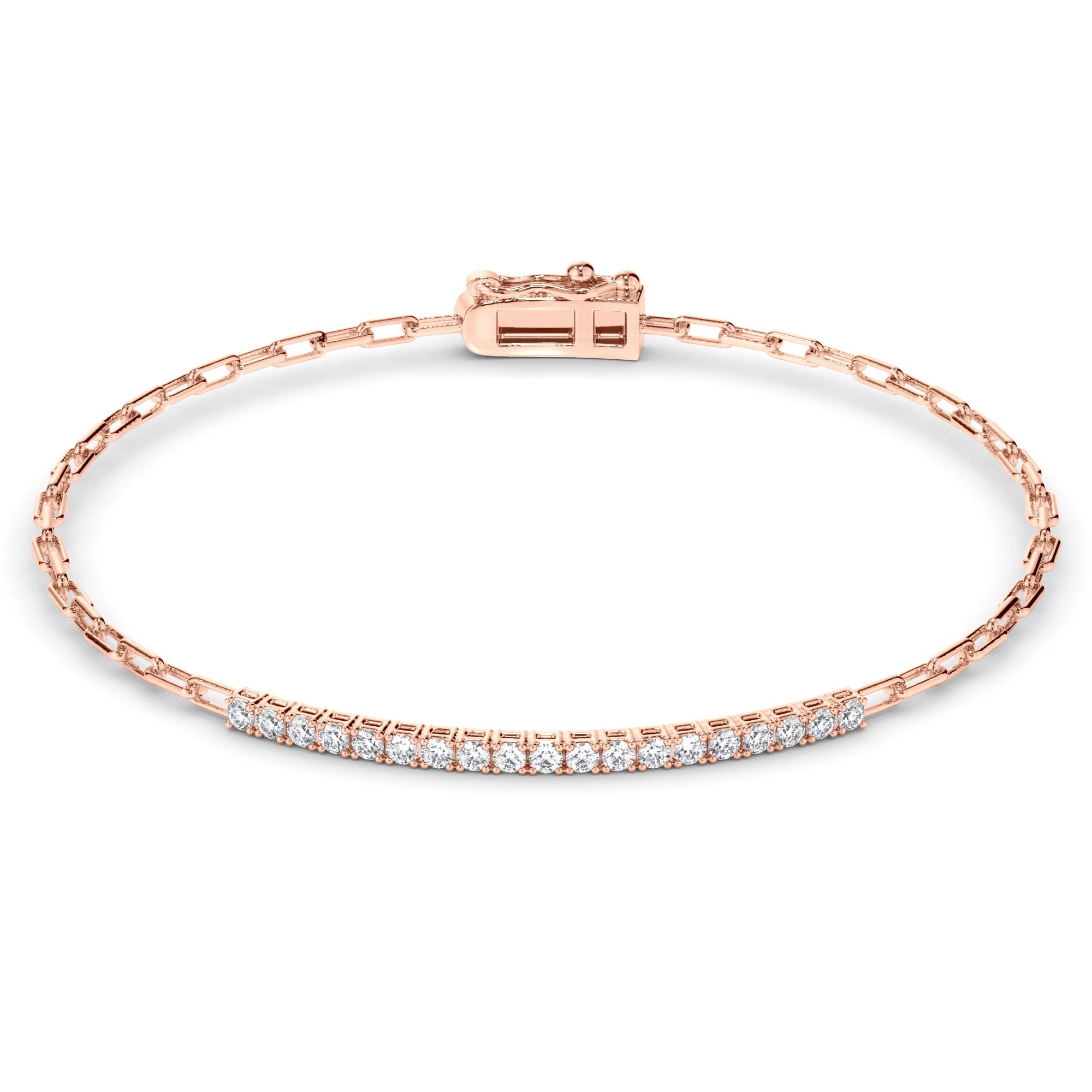 Round Brilliant Cut Laboratory Grown Diamond Tennis Bracelet
