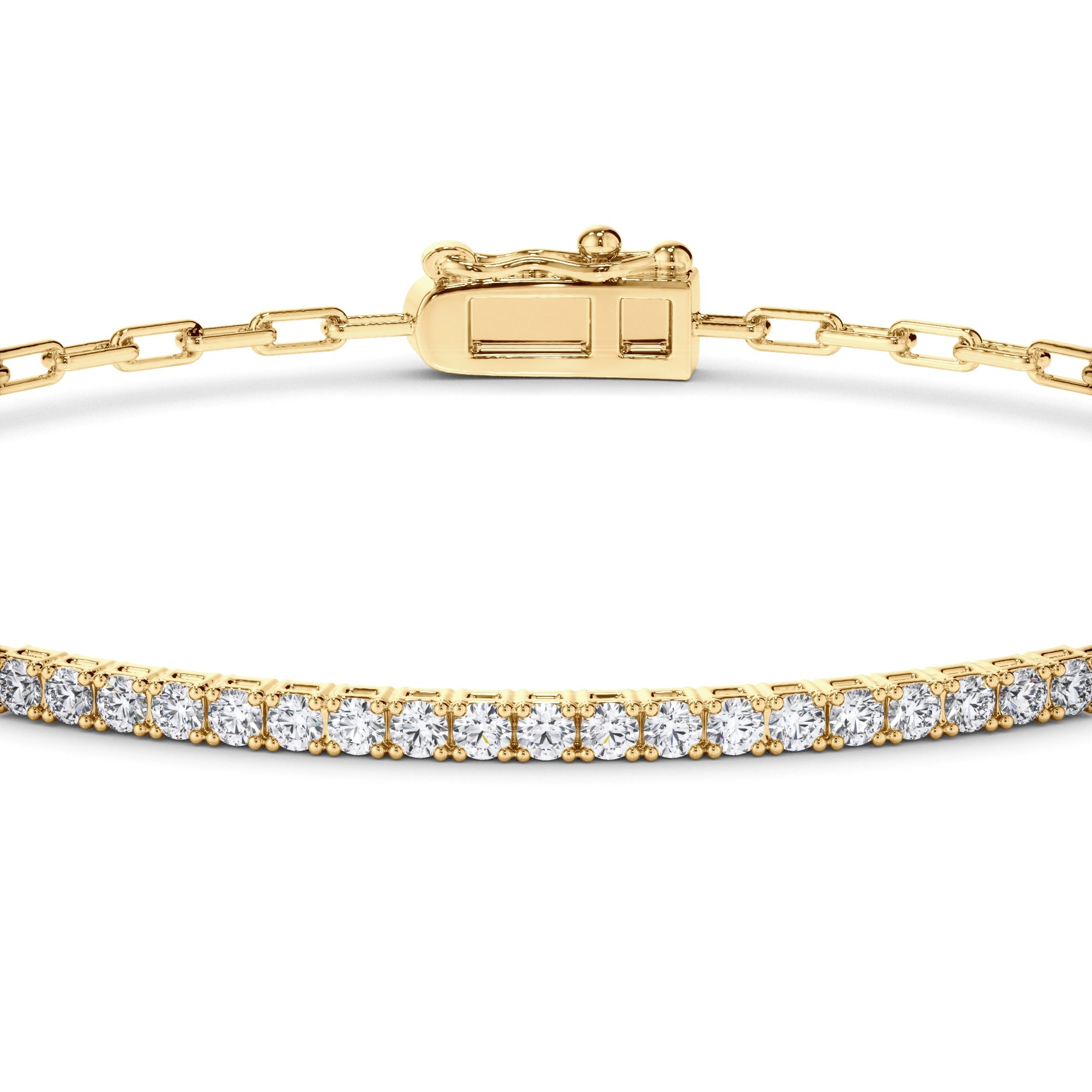 Round Brilliant Cut Laboratory Grown Diamond Tennis Bracelet