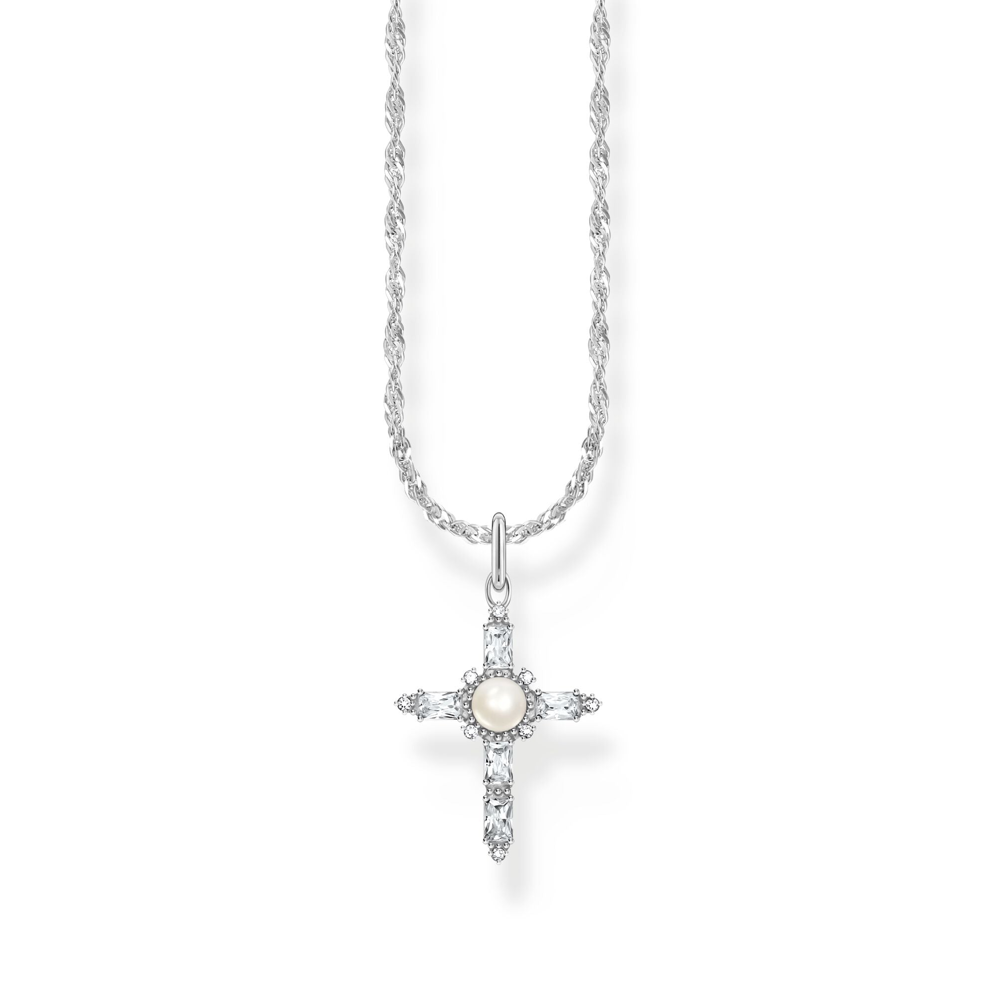 THOMAS SABO Romance Necklace with white cross pendant