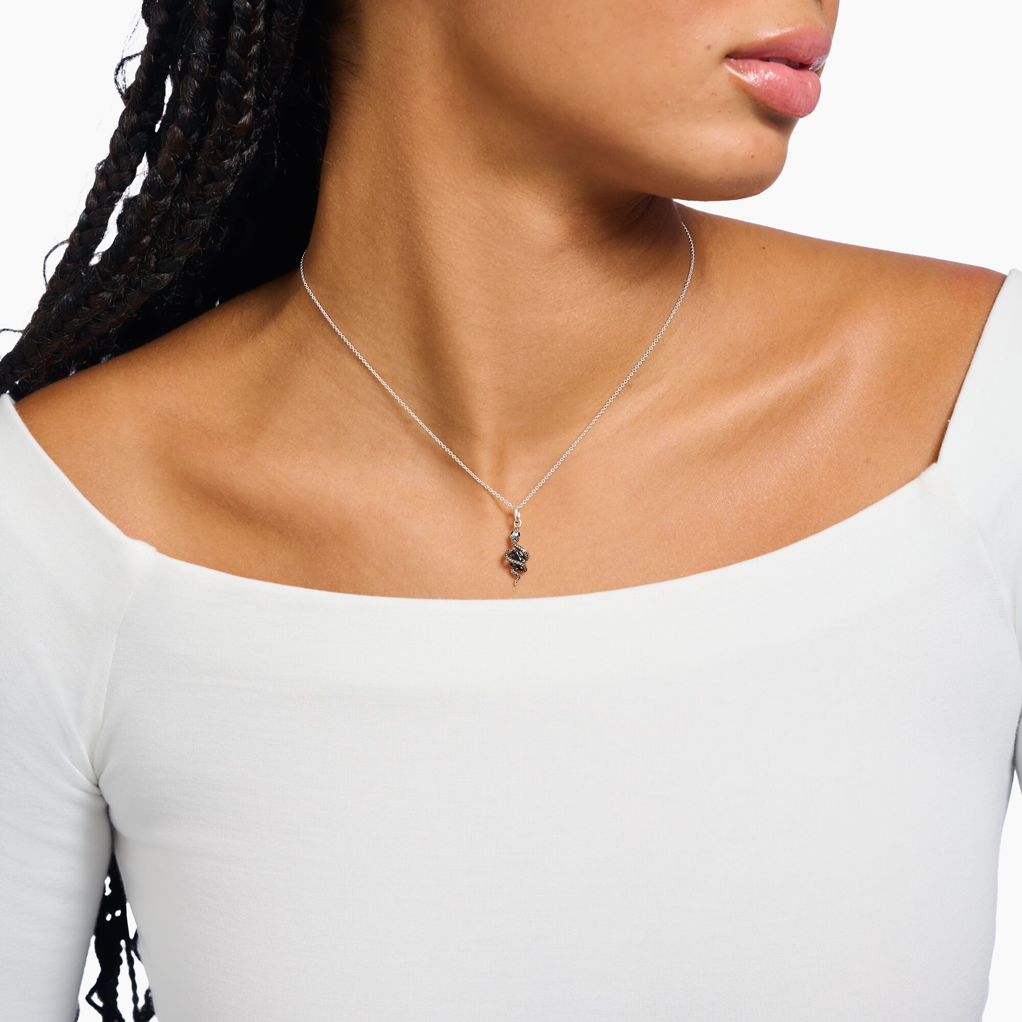 THOMAS SABO Romance Necklace with snake pendant silver