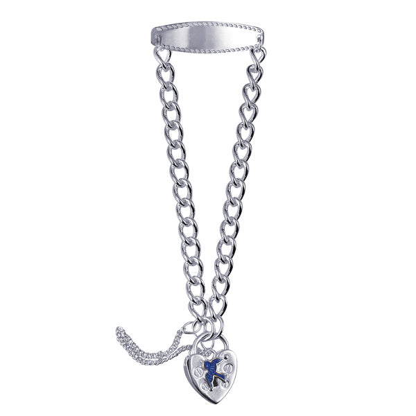 Heavy Blue Bird Child ID Bracelet - Nangar Gems