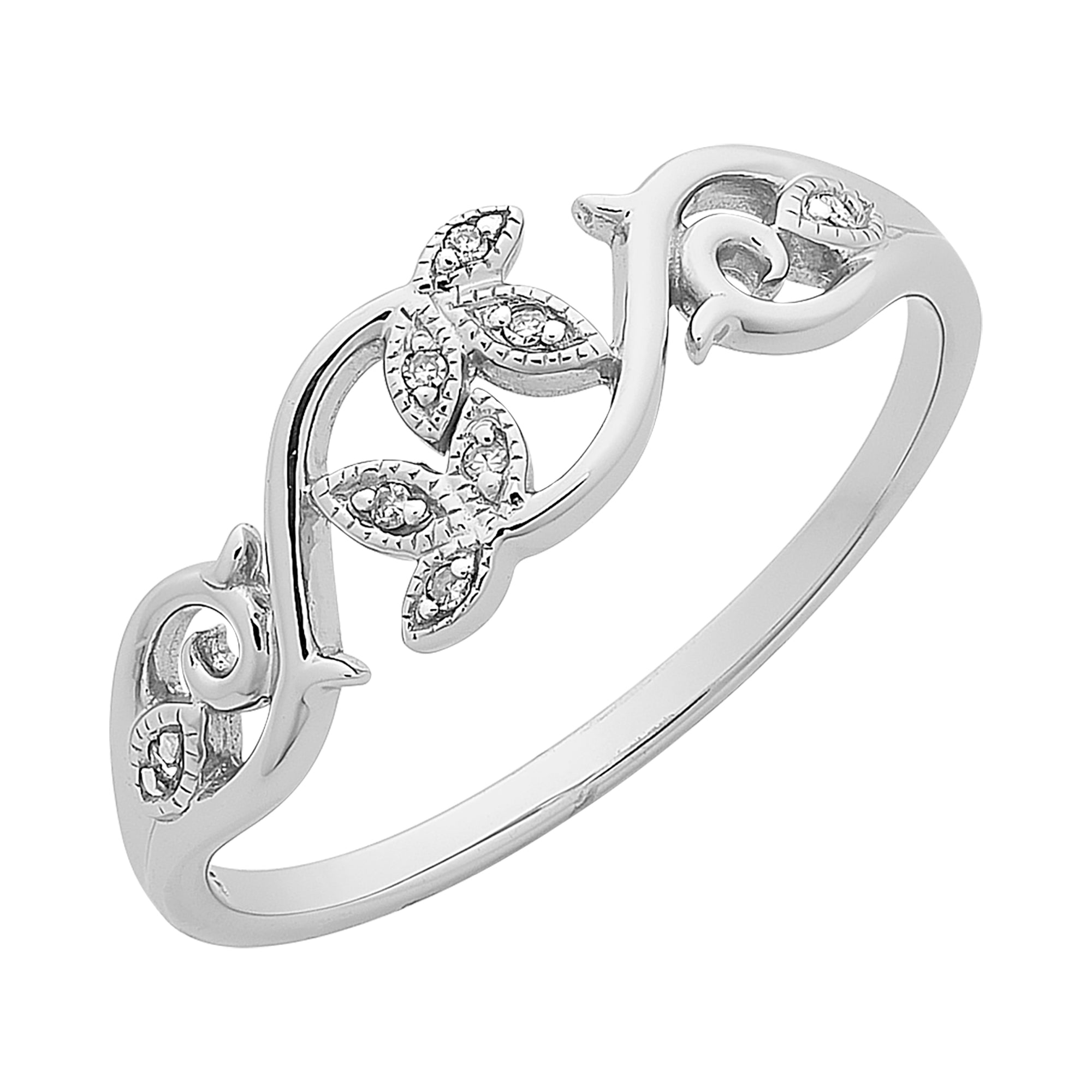 Sterling Silver Diamond Ring