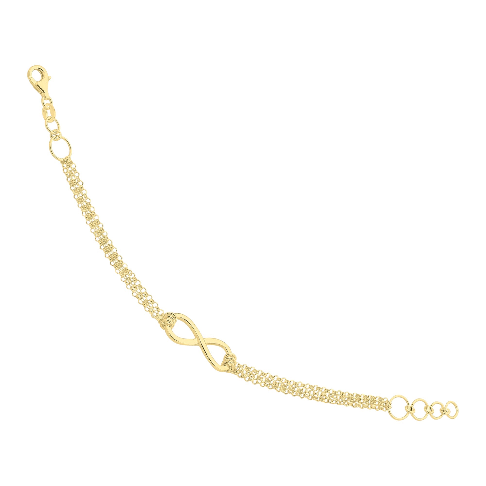 Gold-Plated Sterling Silver Infinity Bracelet