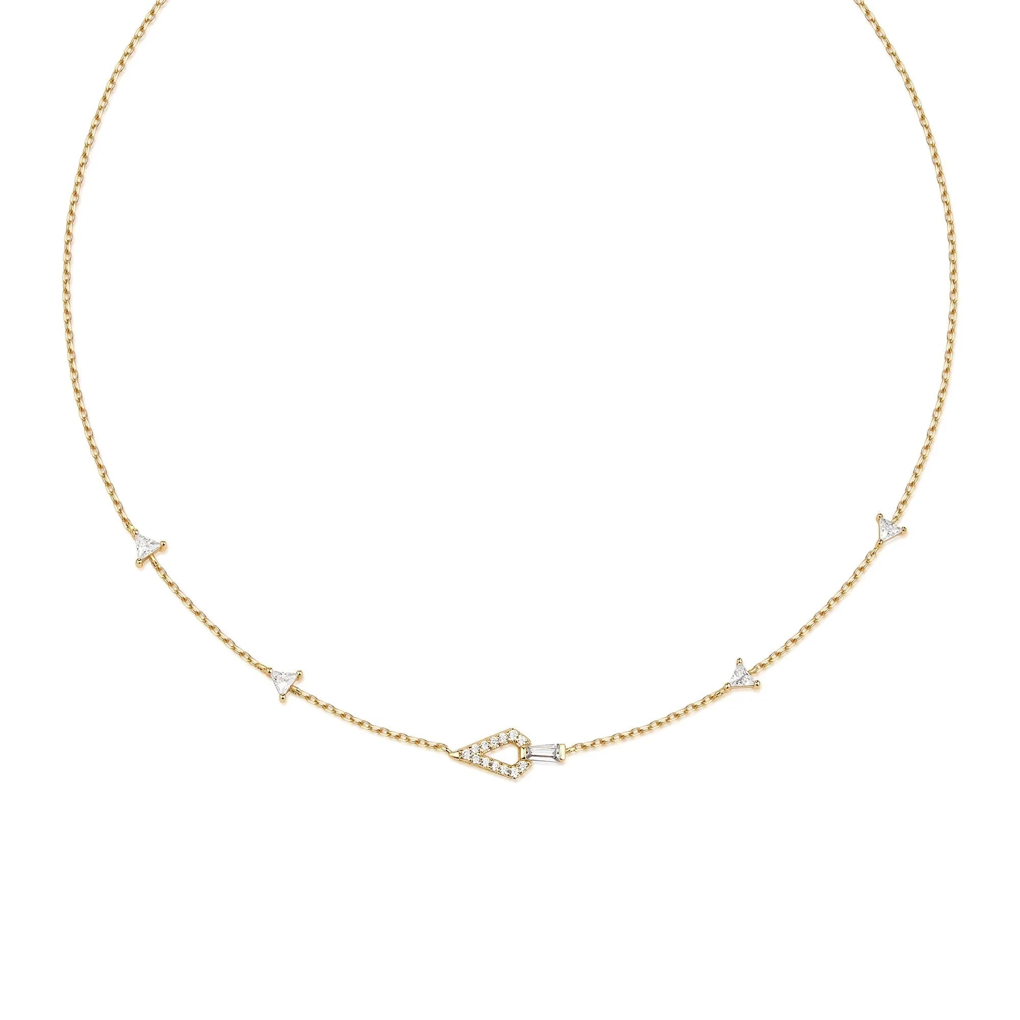 Ania Haie Gold Geometric Satellite Necklace
