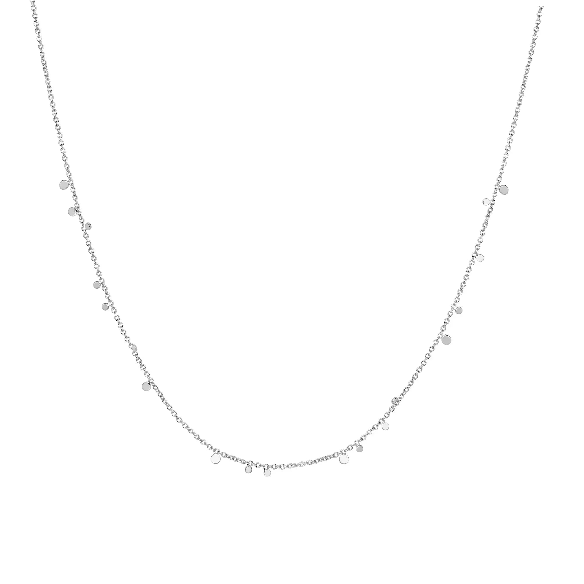 Ania Haie Silver Mini Disc Drop Stacking Necklace