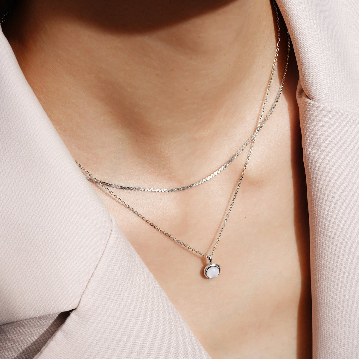 Ania Haie Silver Mother of Pearl Pendant Necklace
