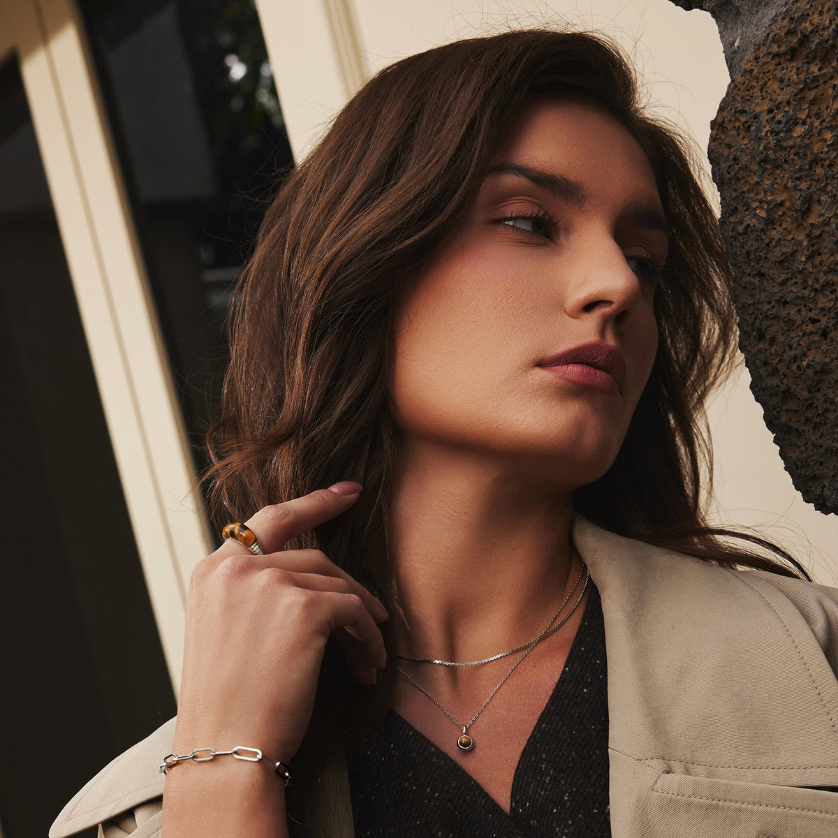 Ania Haie Silver Flat S Link Chain Necklace