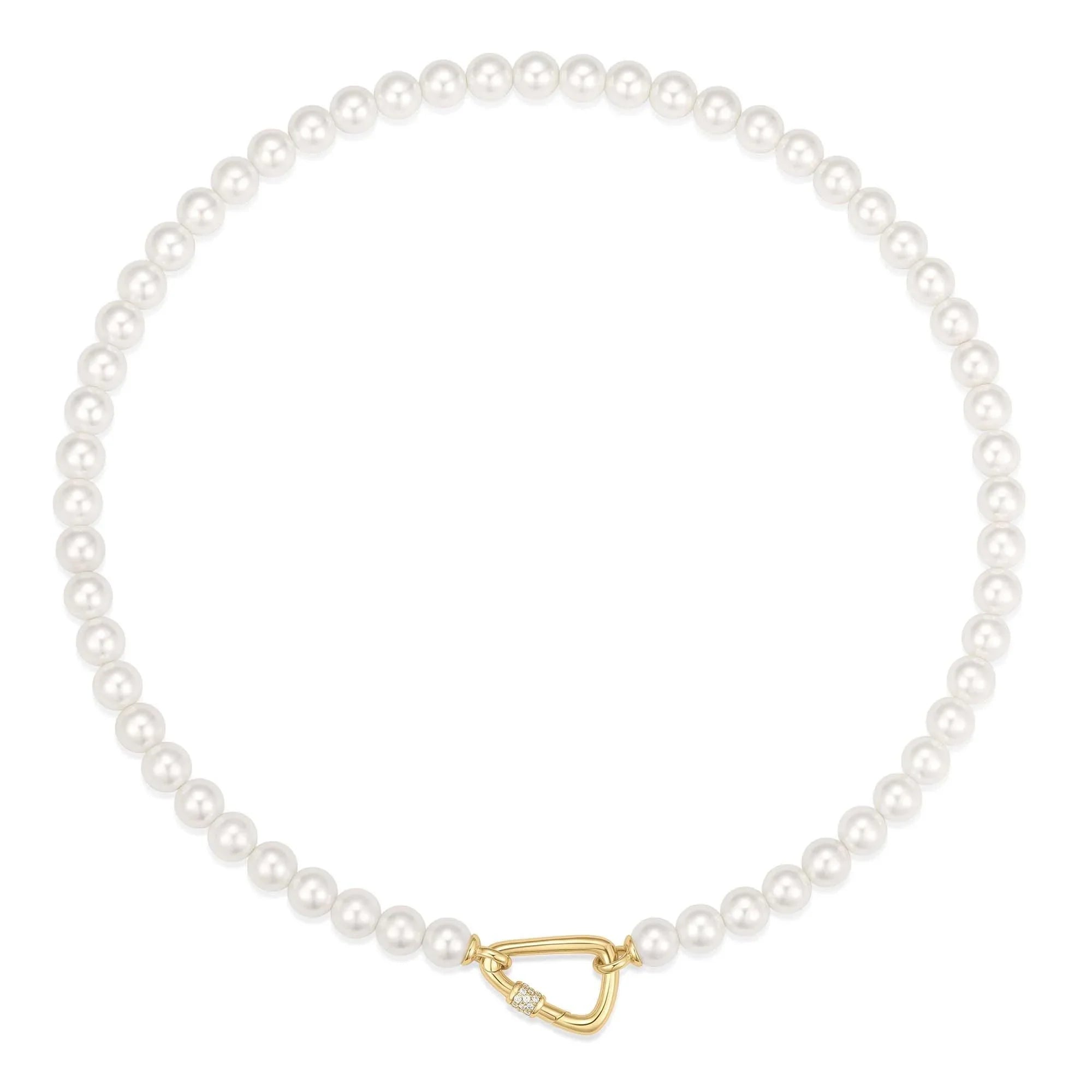 Ania Haie Gold Lobster Clasp Shell Pearl Necklace