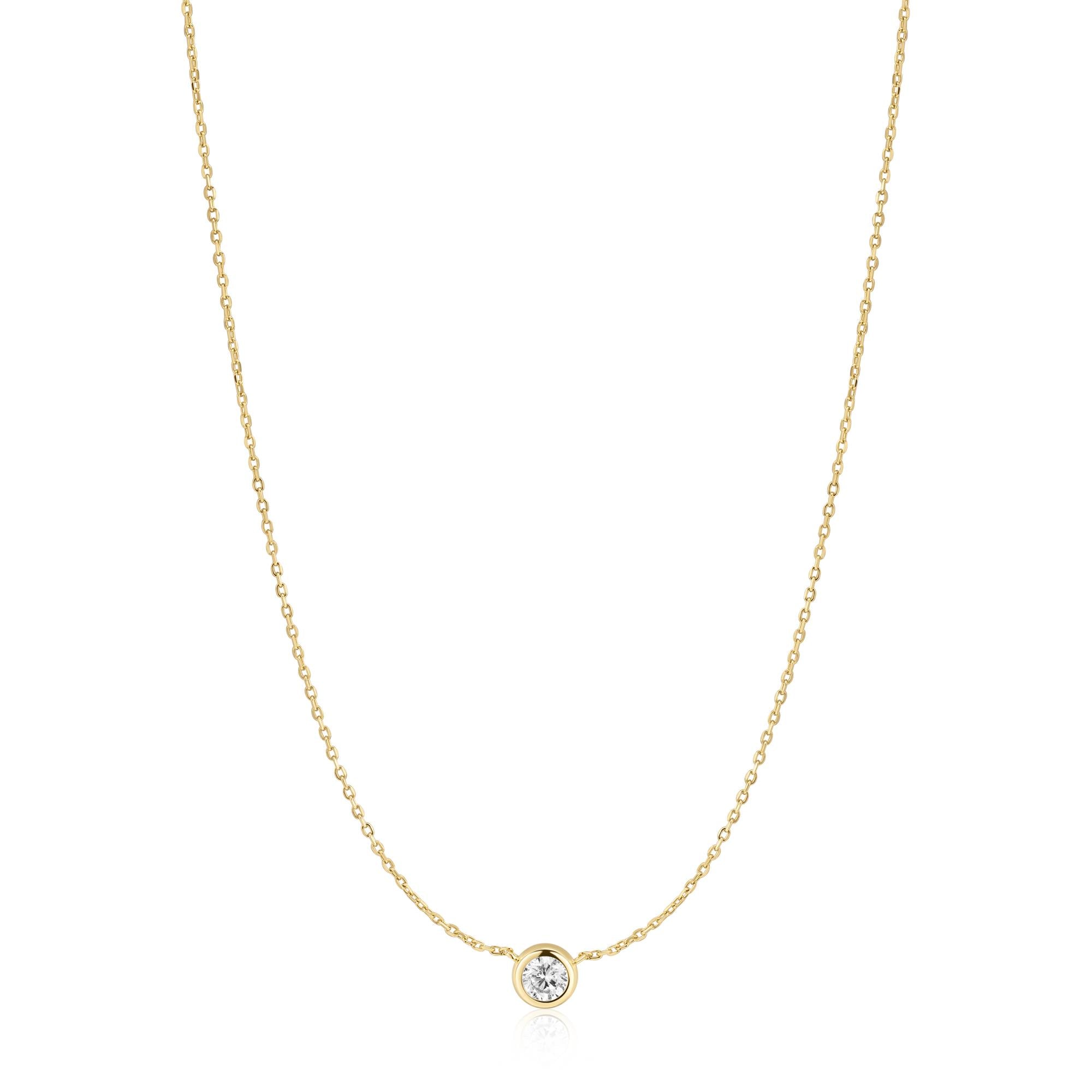 Ania Haie Gold Solitaire Necklace