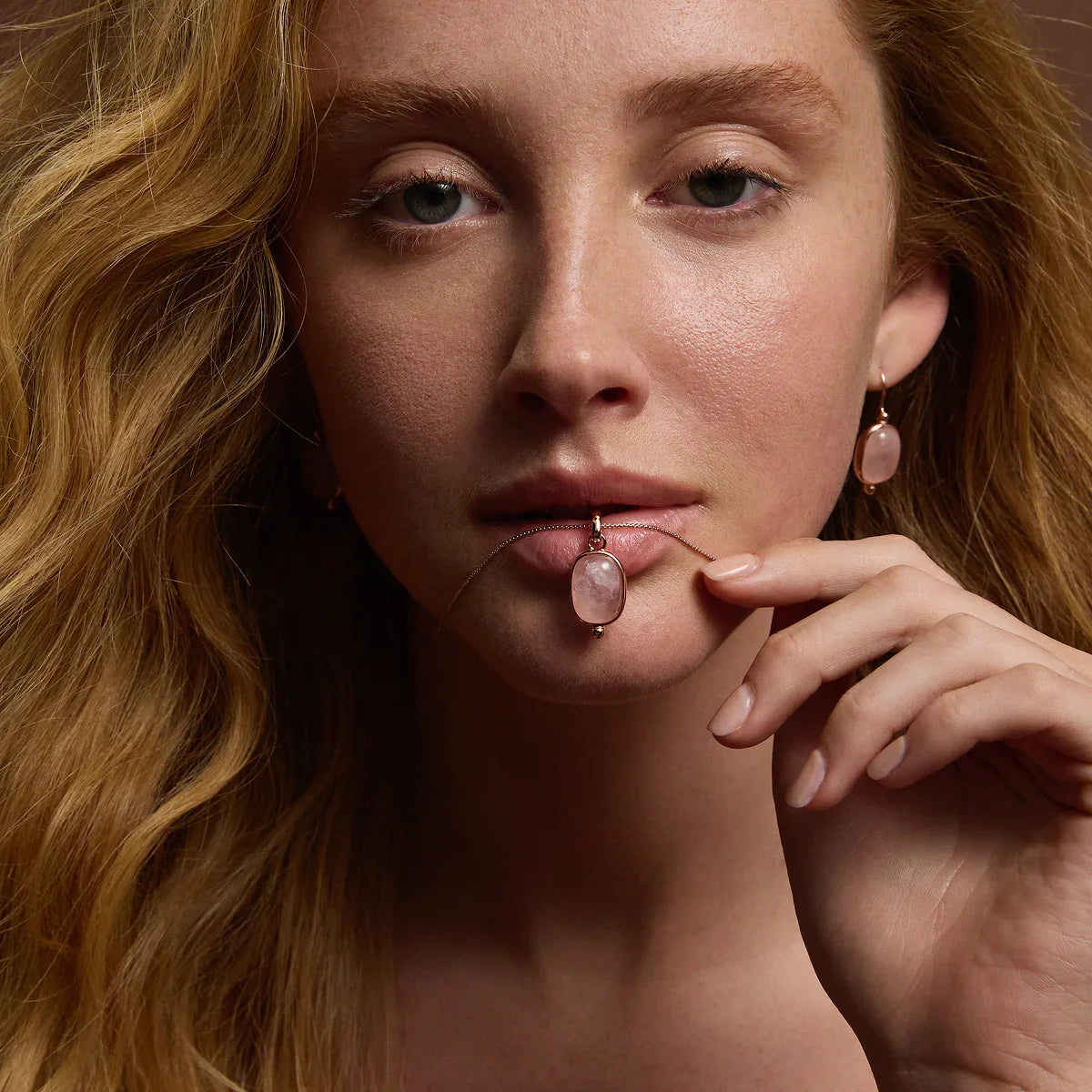 NAJO Fleur Rose Quartz Pendant